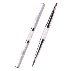 Пензлик Komilfo Double Acrylic 6 (Kolinsky)/Gel flat 6 (Nylon)
