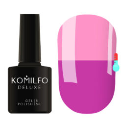 Гель-лак Komilfo DeLuxe Termo №С010 (бузково-рожевий, при нагріванні — рожевий), 8 мл