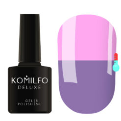 Гель-лак Komilfo DeLuxe Termo №С012 (світло-бузковий, при нагріванні — лілово-рожевий), 8 мл