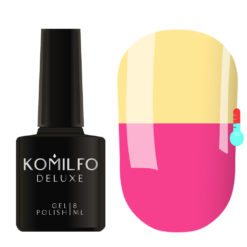 Гель-лак Komilfo DeLuxe Termo №С015 (спокійний рожевий, при нагріванні — теплий жовтий), 8 мл