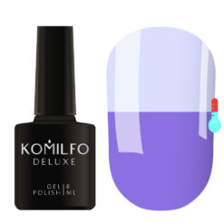 Гель-лак Komilfo DeLuxe Termo №С019 (насичений блакитний, при нагріванні — блідо-блакитний), 8 мл