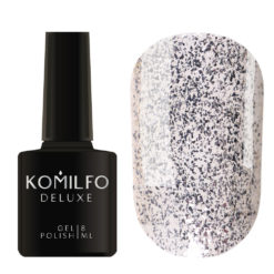 Гель-лак Komilfo DeLuxe Series №G011 (біле золото з блискітками), 8 мл