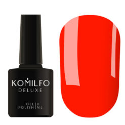 Гель-лак Komilfo DeLuxe Series №N005 (насичений червоний, неоновий), 8 мл