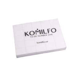 Шліфувальник для нігтів Komilfo Mini 32*25*12 мм білий 120/120 (50 шт. в пачці)