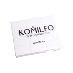 Шліфувальник для нігтів  Komilfo Medium 50*30*12 мм білий 120/120 (24 шт. в пачці)