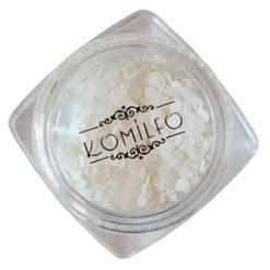 Komilfo диско дизайн №035, білі, 2 мм, (1 г)