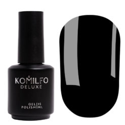 Гель-лак Komilfo Deluxe Series №D001 (чорний, емаль), 15 мл
