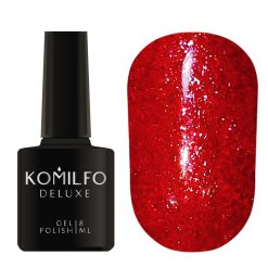 Komilfo Liquid Glam Gel LGG013 (красный, блестки), 8 мл