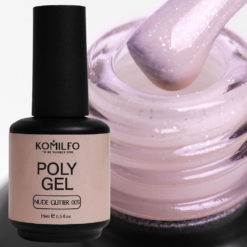 Komilfo PolyGel 005 Nude Glitter, 15 мл (з шиммером)