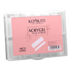 Komilfo Top Nail Forms, Long Arch - Верхні форми для нарощування, арочні, довгі, 130 шт