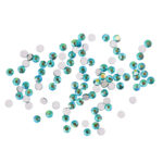 Komilfo rhinestones (pack of 100), Emerald AB, size 4