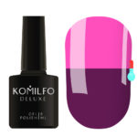 Gel Polish Komilfo DeLuxe Termo C007 (eggplant, when heated - muted, dark pink), 8 ml