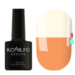 Гель-лак Komilfo DeLuxe Termo №С016 (персиково-помаранчевий, при нагріванні — білий), 8 мл