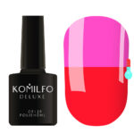 Gel Polish Komilfo DeLuxe Termo C020 (bright red, when heated - bright pink), 8 ml