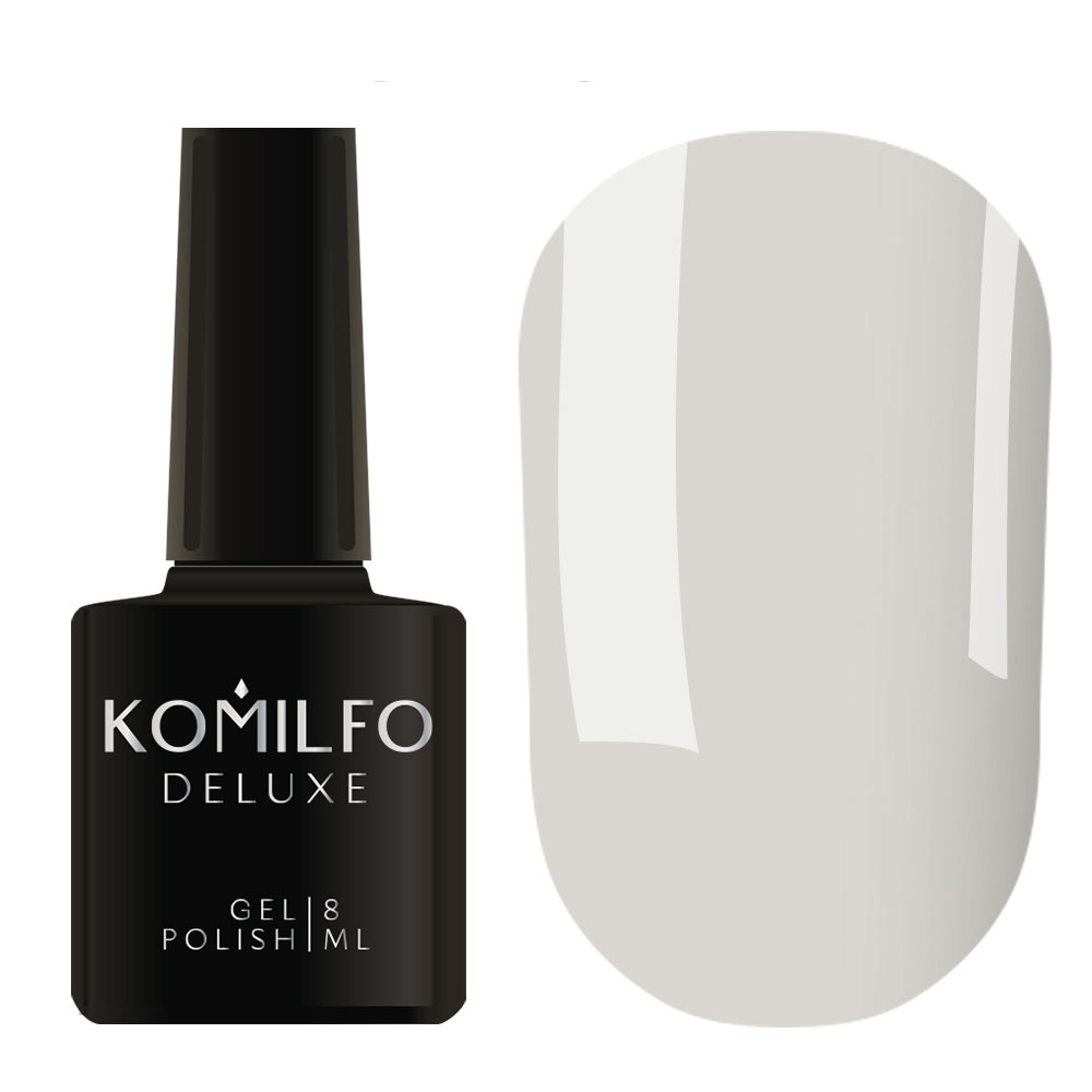 Гель-лак Komilfo Deluxe Series №D072 (светлый голубо-серый, с еле заметным шиммером), 8 мл