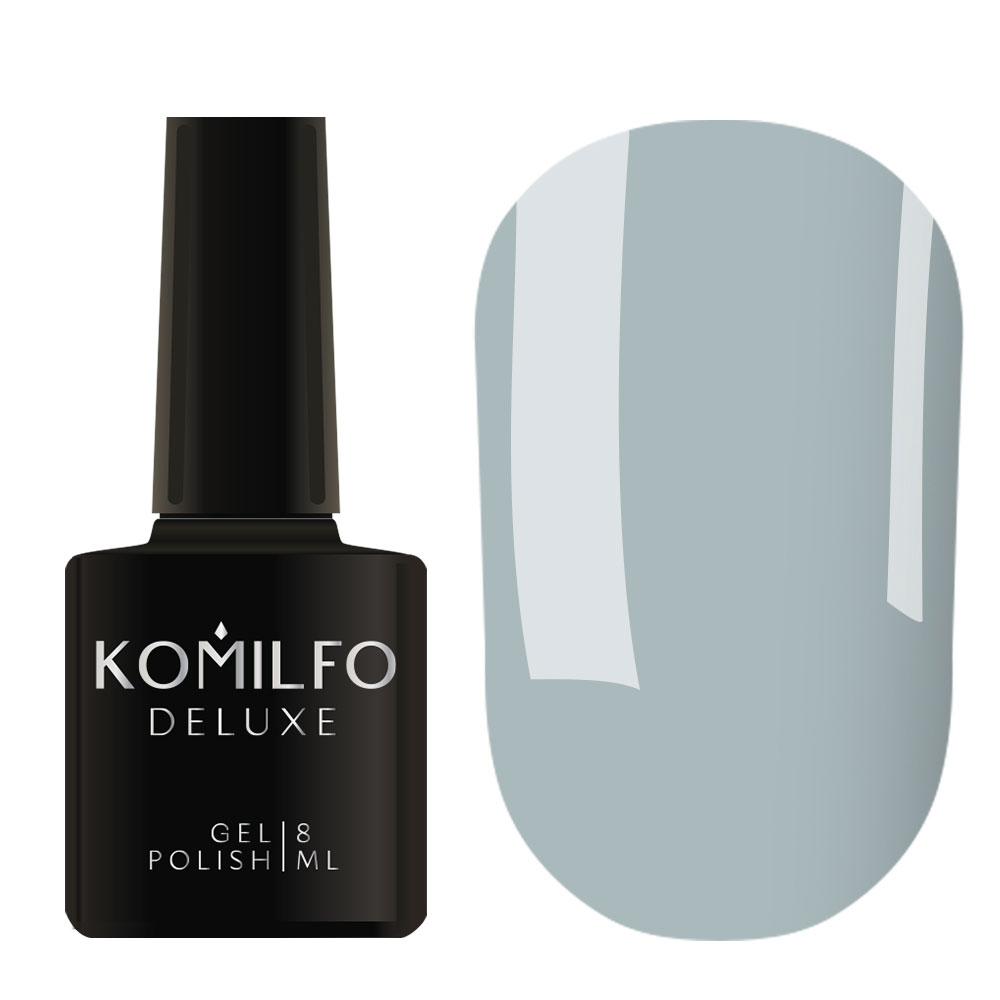 Гель-лак Komilfo Deluxe Series №D138 (сіро-блакитний, емаль), 8 мл