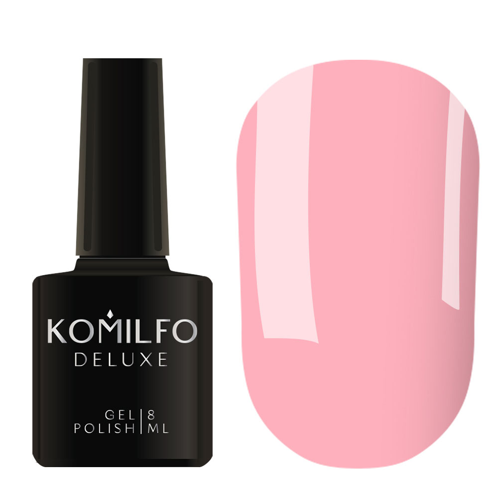Гель-лак Komilfo Deluxe Series №D187 (ніжно-рожевий, емаль), 8 мл