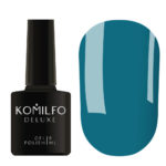 Гель-лак Komilfo Deluxe Series №D219 (приглушений бірюзово-синій, емаль), 8 мл