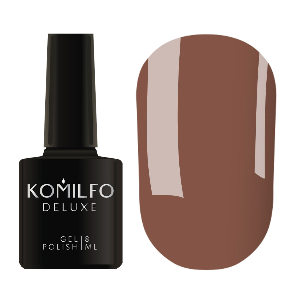 Gel polish Komilfo Deluxe Series D235 (beige brown, enamel), 8 ml