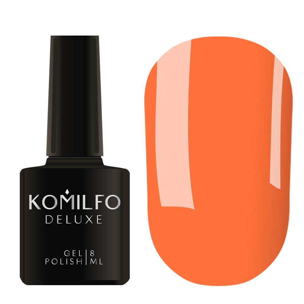 Гель-лак Komilfo Deluxe Series №D259 (трохи персиково-оранжевий, емаль), 8 мл