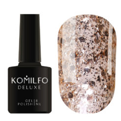 Гель-лак Komilfo DeLuxe Series №G001 (золотистий, великі блискітки), 8 мл