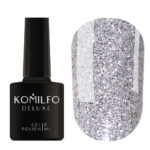 Гель-лак Komilfo DeLuxe Series №G004 (темное серебро с блестками), 8 мл