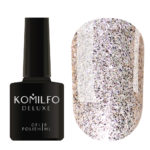 Гель-лак Komilfo DeLuxe Series №G005 (насичені світло-золотисті блискітки з легким рожевим переливом), 8 мл