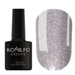 Гель-лак Komilfo DeLuxe Series №G008 (сріблястий з голографічними блискітками), 8 мл