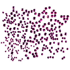 Komilfo Amethyst rhinestones, mix size (1400 pcs per pack)