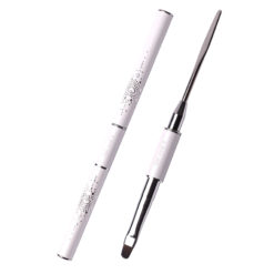 Пензлик Komilfo Double Metall Spatula/Gel oval 6 (Nylon)