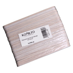 Набір одноразових пилочек Komilfo, 50 шт. (120/150 гріт)