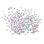 Komilfo rhinestones, Six-Mix Aurora (1600 pcs.), Size ss3