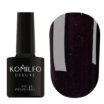 Гель-лак Komilfo Deluxe Series №D301 (черно-бордовый с микроблеском), 8 мл