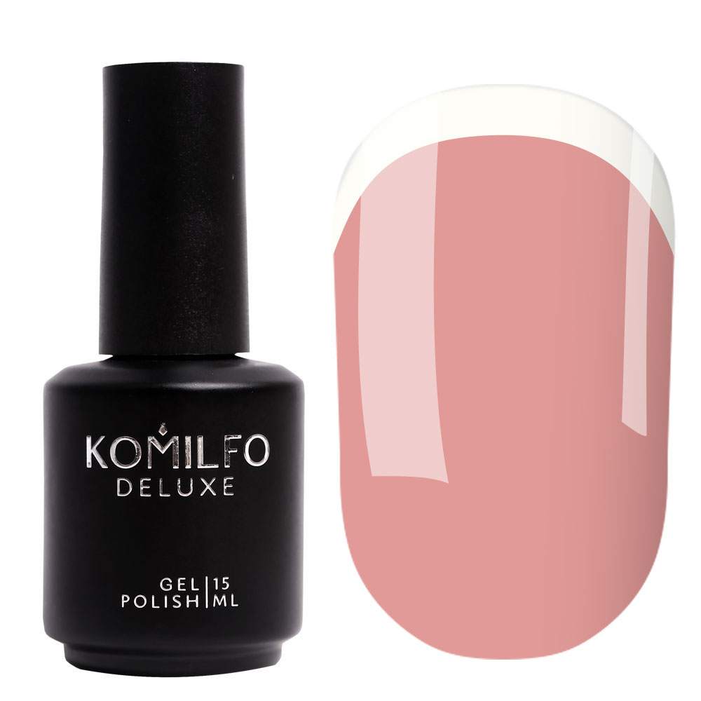 Гель-лак Komilfo French Collection №F006 (облачно-розовый, эмаль, для френча), 15 мл