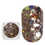 Komilfo sequins MIX chameleon 002, mix sizes, (gold/green/blue), 1.5 g