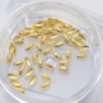 Komilfo texture rivets large oval 1.5*3 mm, gold, 50 pcs