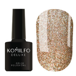 Гель-лак Komilfo DeLuxe Series №G025 (бежевый с голографическими блестками), 8 мл