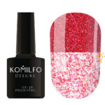 Komilfo Luminous Collection L005 (red, with sequins, reflective), 8 ml