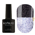 Komilfo Luminous Collection L006 (dark eggplant black, with sequins, reflective), 8 ml