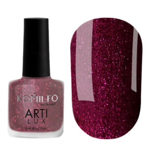 Komilfo ArtiLux 024 nail polish (burgundy, with a microspray), 8 ml