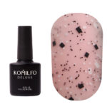 Komilfo No Wipe Matte Top Stone - Matte top without a SL with black and white elements, 8 ml