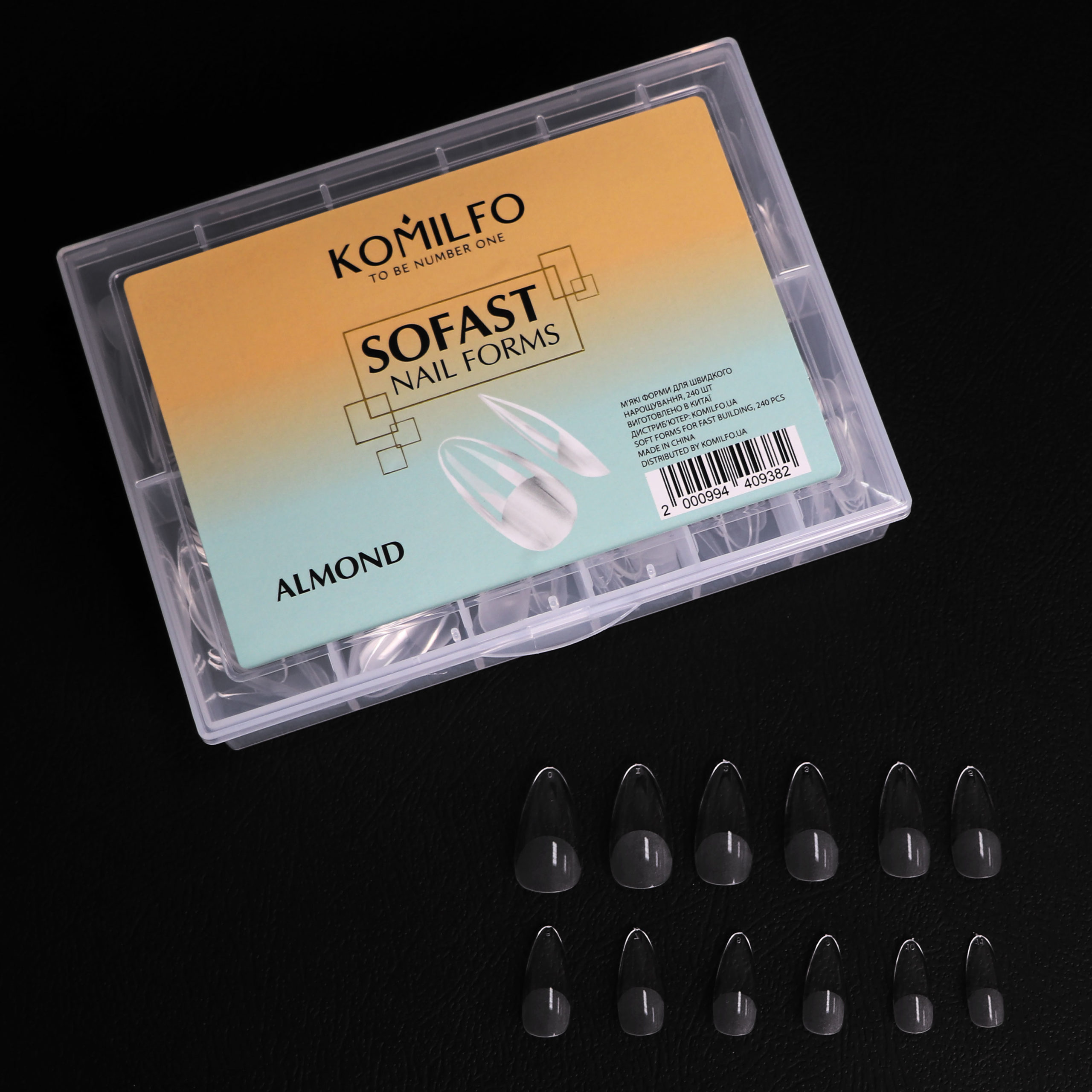 Gallery image of Komilfo SoFast Nail Forms Almond, 240 шт