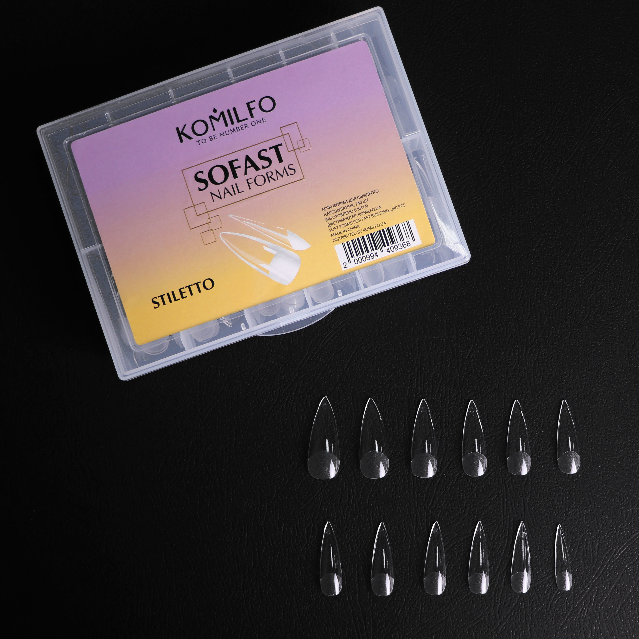 Gallery image of Komilfo SoFast Nail Forms Stiletto, 240 шт