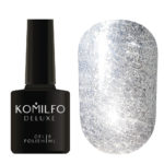 Komilfo Liquid Glam Gel LGG001 (серебристый, блестки), 8 мл