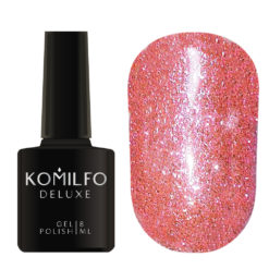 Komilfo Liquid Glam Gel №LGG011 (яскраво-рожевий, блискітки), 8 мл