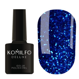 Гель-лак Komilfo Stardust Glitter 007 (синій із блискітками), 8 мл