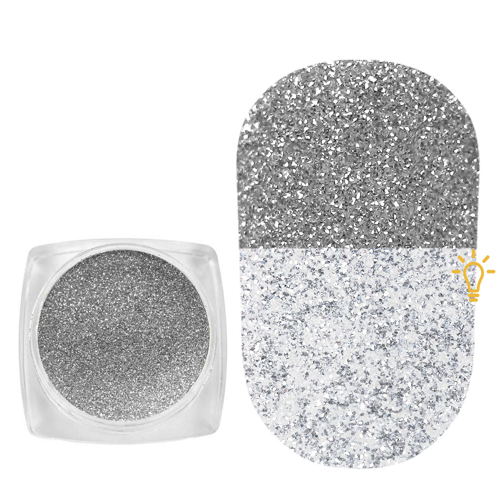 Komilfo glitter "Luminous" 0.1 mm (reflective), 1.5 g