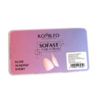 Komilfo SoFast Nail Forms Nude Almond Short - формы для наращивания, 360 шт