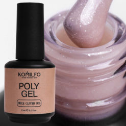 Komilfo PolyGel 006 Beige Glitter, 15 мл (з шиммером)
