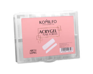 Komilfo Top Nail Forms, Long Arch - Верхние формы для наращивания, арочные, длинные, 130 шт